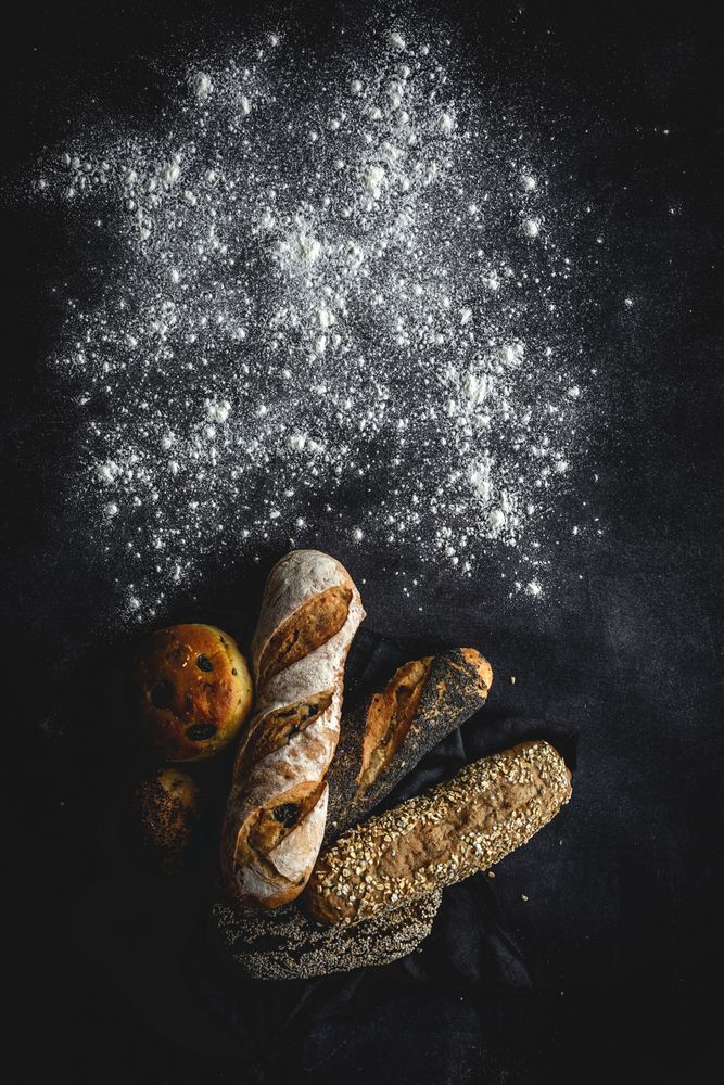 Natural Assortments of homemade breads