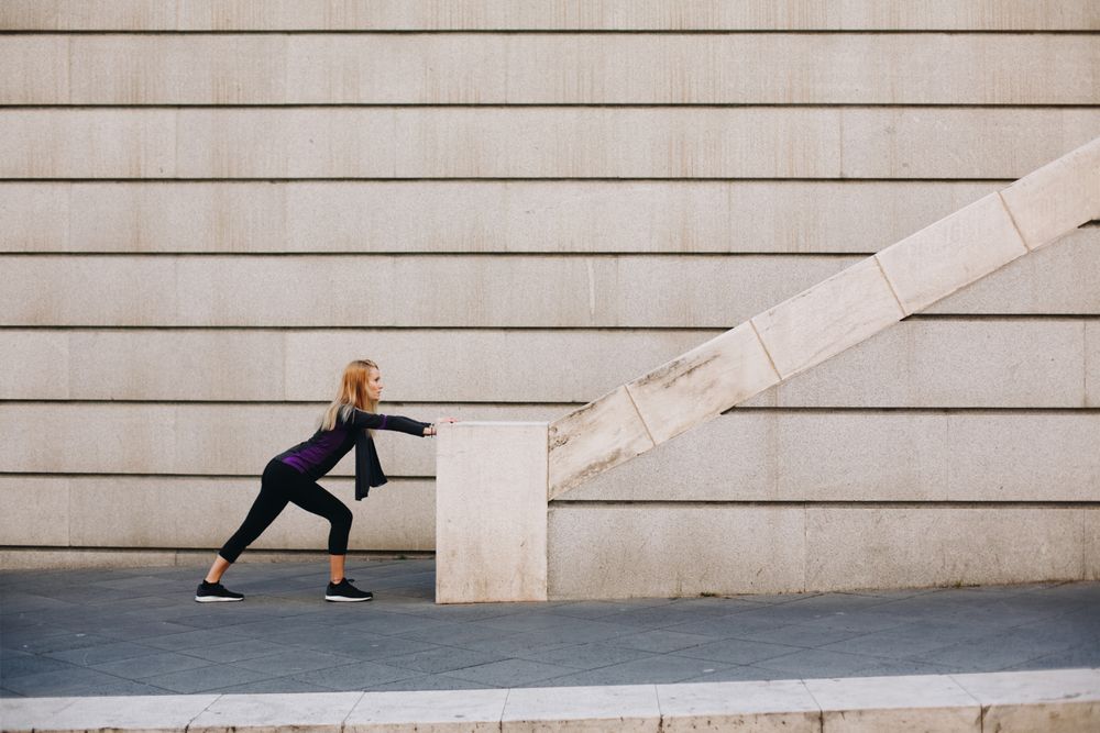 Woman doing some elongation exercises