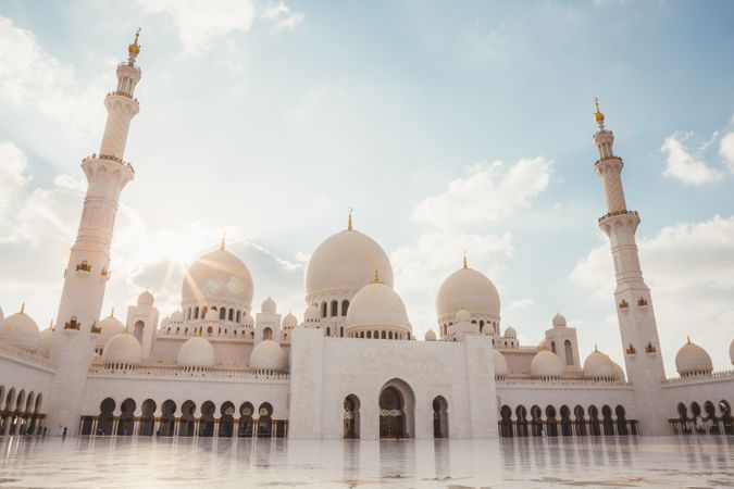 Breathtaking mosque in sunshine