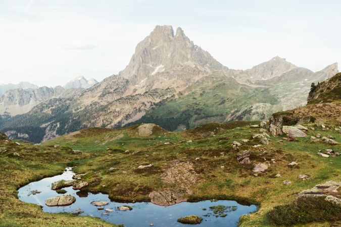 Picturesque view of lake in mountain area