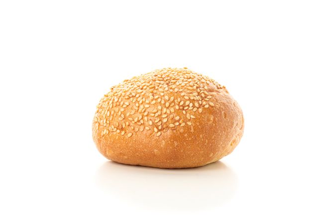 Bun isolated on plain background. Bakery products