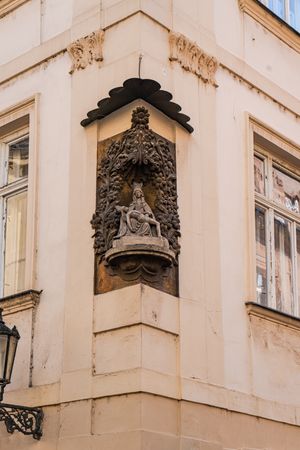 Decooration of the building in Old Prague