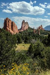 Rock formations at Garden of the Gods, Colorado e5zdkb