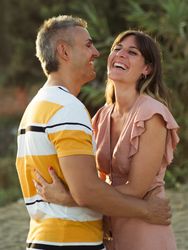 Happy couple looking at each other