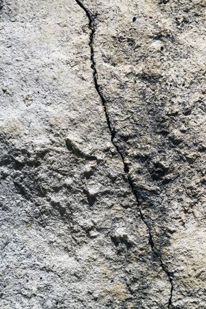 Texture of crack on old rocky surface