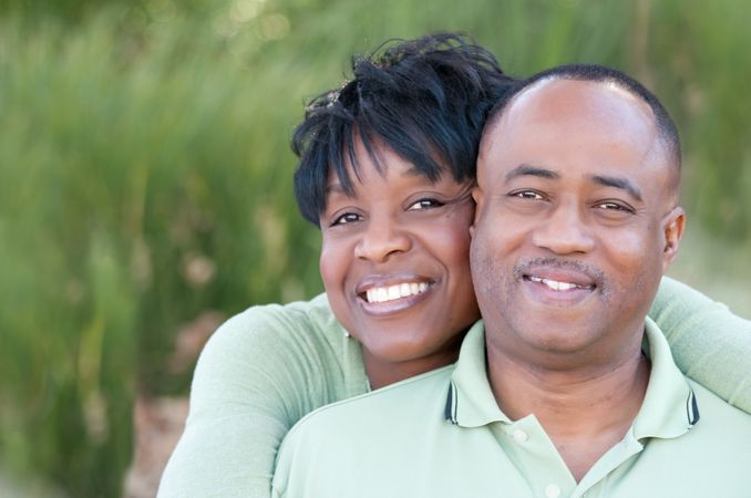 Black Couple Outside