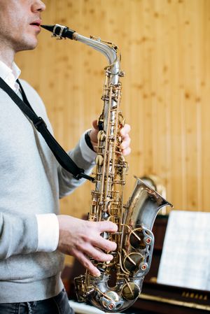 Man playing saxophone