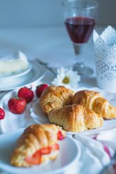 Flaky croissants made from scratch