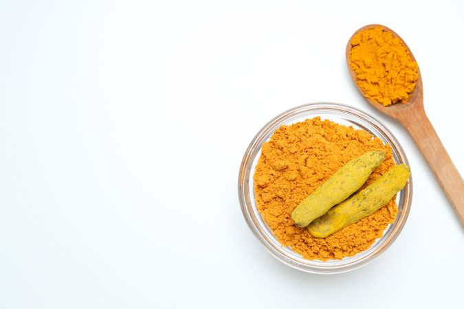 Fragrant seasoning - turmeric, one of the main ingredients in Indian curry