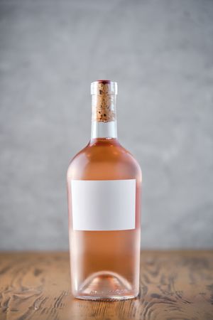 Bottle of wine on table