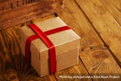 Cardboard presents with a red ribbon 0gyq34