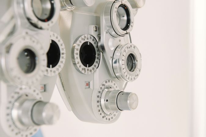 Vision test machine in doctor office