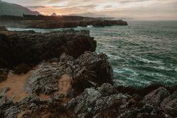 edge of cliff near water