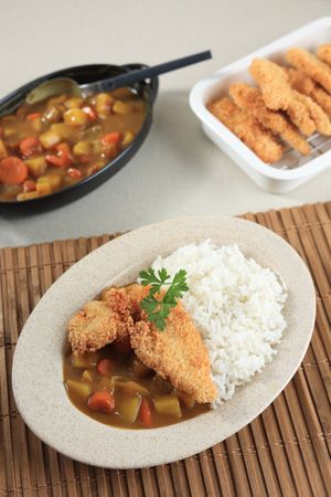 Chicken Cutlet Japanese Curry with Rice