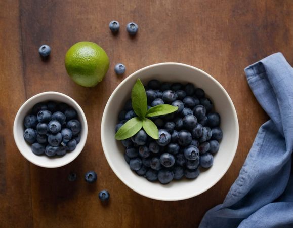 Fresh Blueberries and Lime: A Perfect Blend of Natural Flavours".