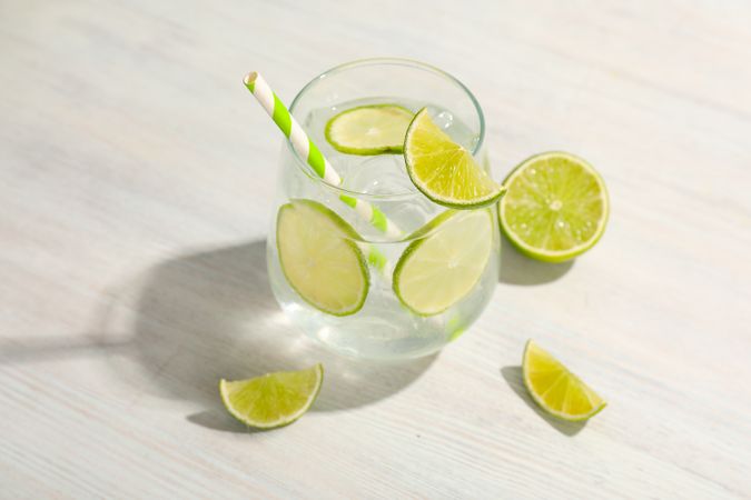 Glass of mojito, delicious fresh summer cocktail