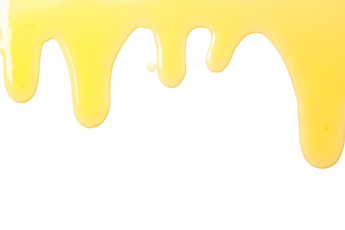 Flow of sweet honey isolated on blank background