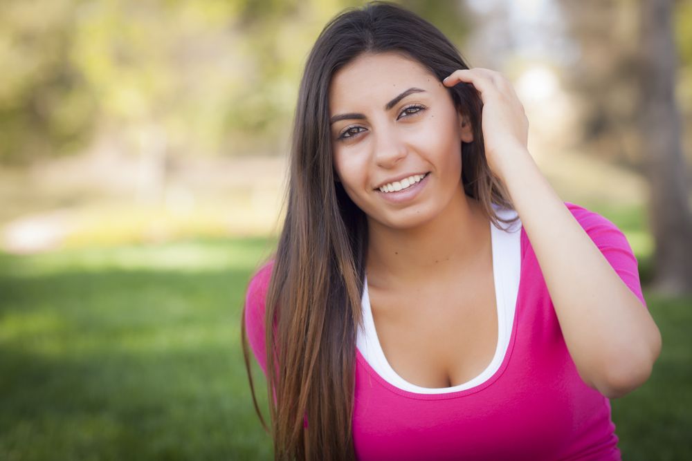 Persian Woman Sitting in the Park