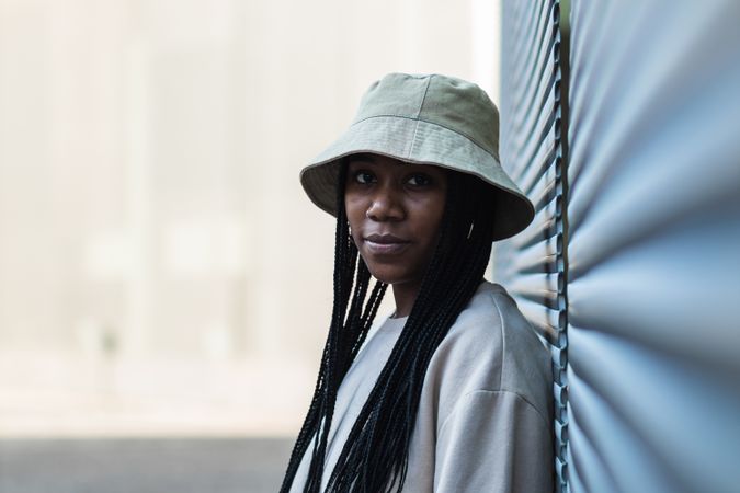 Young Black woman in hat