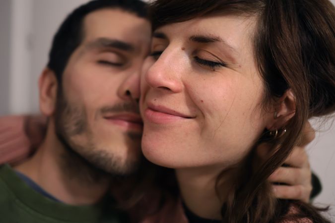 A portrait of a couple in love