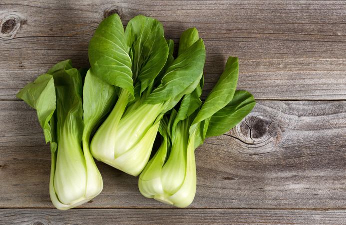Chinese cabbage on rustic wood