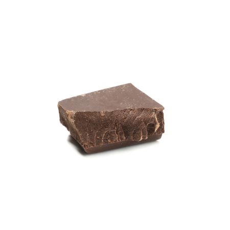Tasty chocolate pieces isolated on plain background