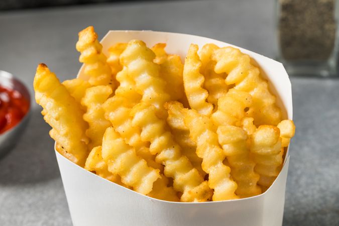 Homemade Crinkle Cut French Fries