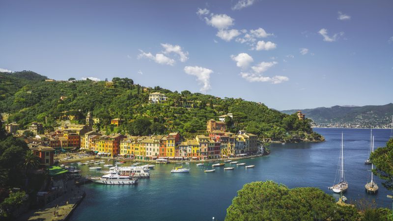 Portofino luxury travel destination, village and marina, Liguria, Italy