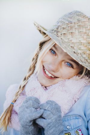 Stylish girl looking at camera