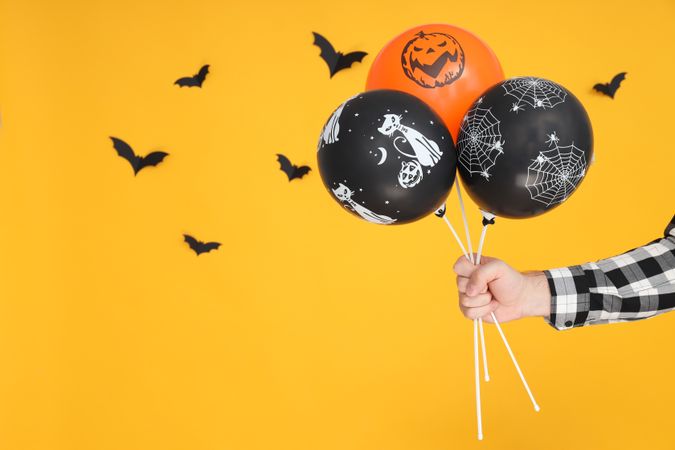 Concept of Halloween, Halloween balloon, space for text