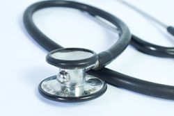 Stethoscope on plain table