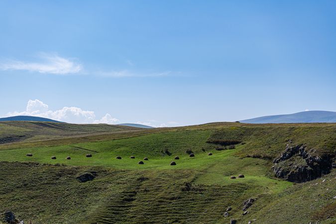 Rural landscape with canyon and river