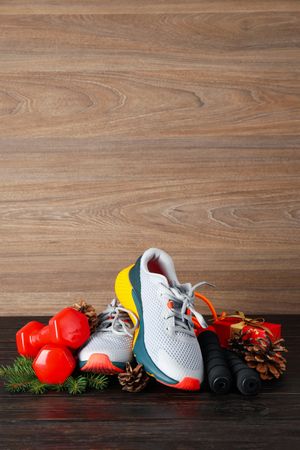 Concept of sport and Happy New Year, space for text