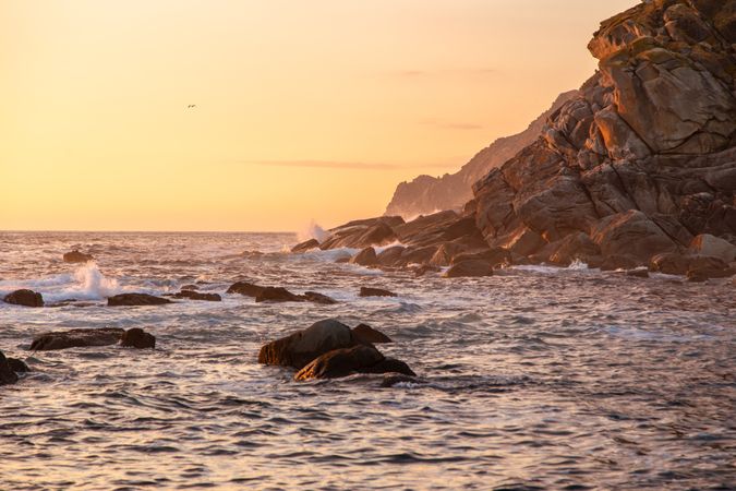 Sunset and peaceful ocean