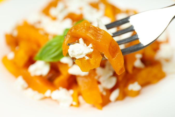 Concept of tasty homemade dish - baked pumpkin