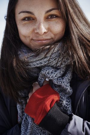 Smiling woman looking at camera
