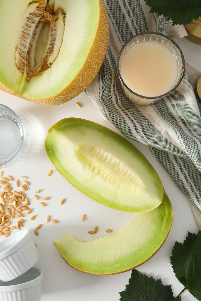 Juicy and tasty summer time fruit concept - melon