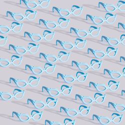 Blue sunglasses frame pattern