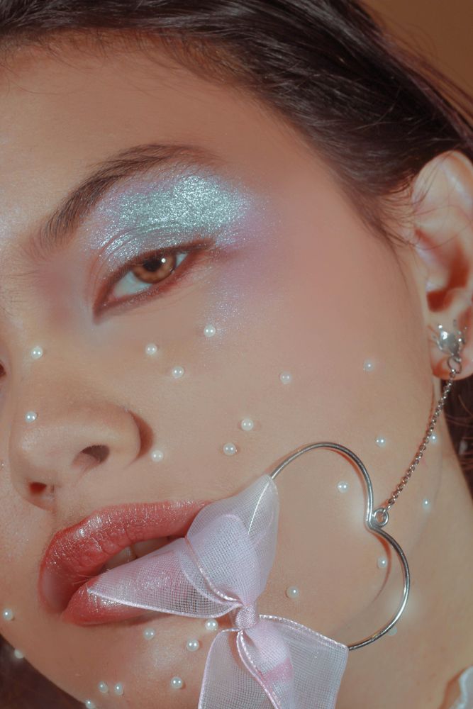 Close-up shot of woman's face