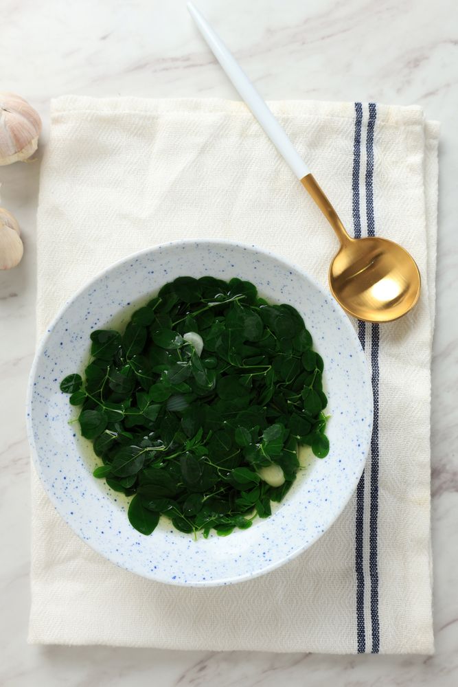Sayur Bening Daun Kelor or Moringa Oleifera Clear Soup