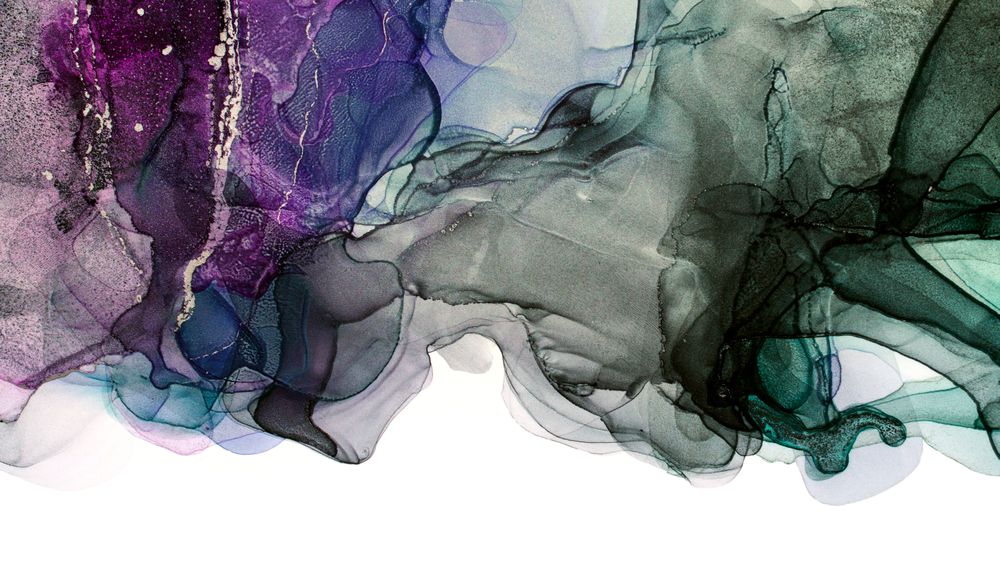 Modern purple grey fluid art