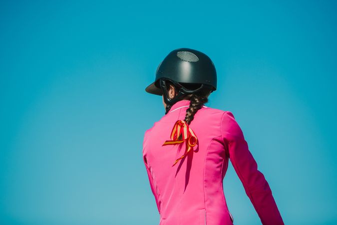 Girl riding horse