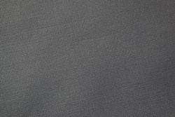 Flat view detailed dark grey silky fabric background texture.