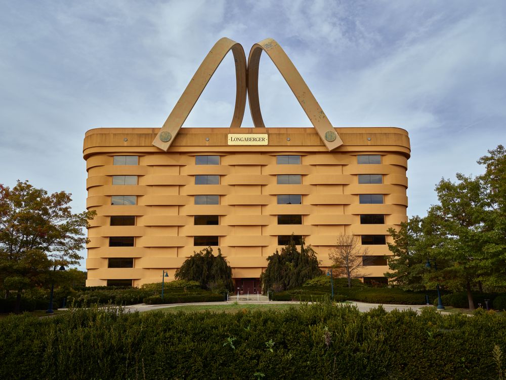 Ohio's famous "Big Basket" building in Newark, Ohio