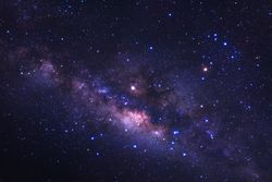 Milky way galaxy with stars and space dust in the universe