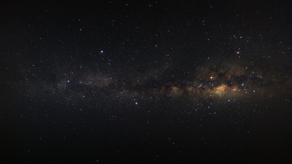 Clearly milky way galaxy with stars and space dust in the universe