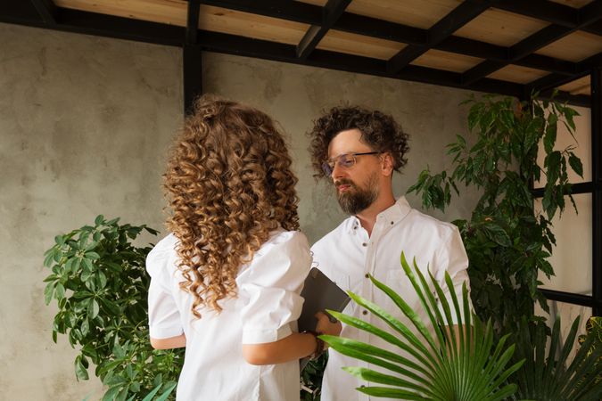 Dad and daughter at home