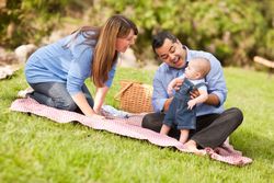Family Playing In The Park
