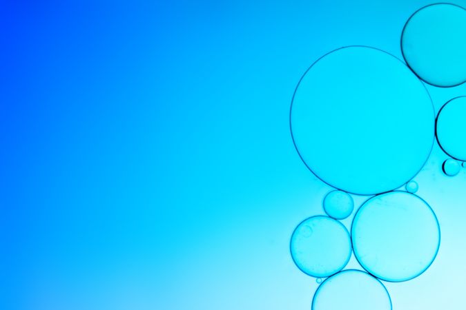 Abstract Macro Photography gradient of oil and water, Science abstract tech background