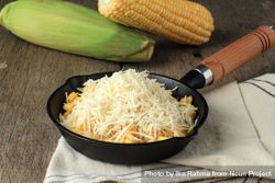 Cast iron pan for sweet corn and grated cheese 4j3Jzb
